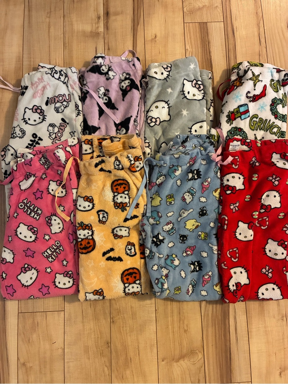 Hello Kitty Kids Pajama Bottoms - Pink, Red, Gray, Blue, Yellow